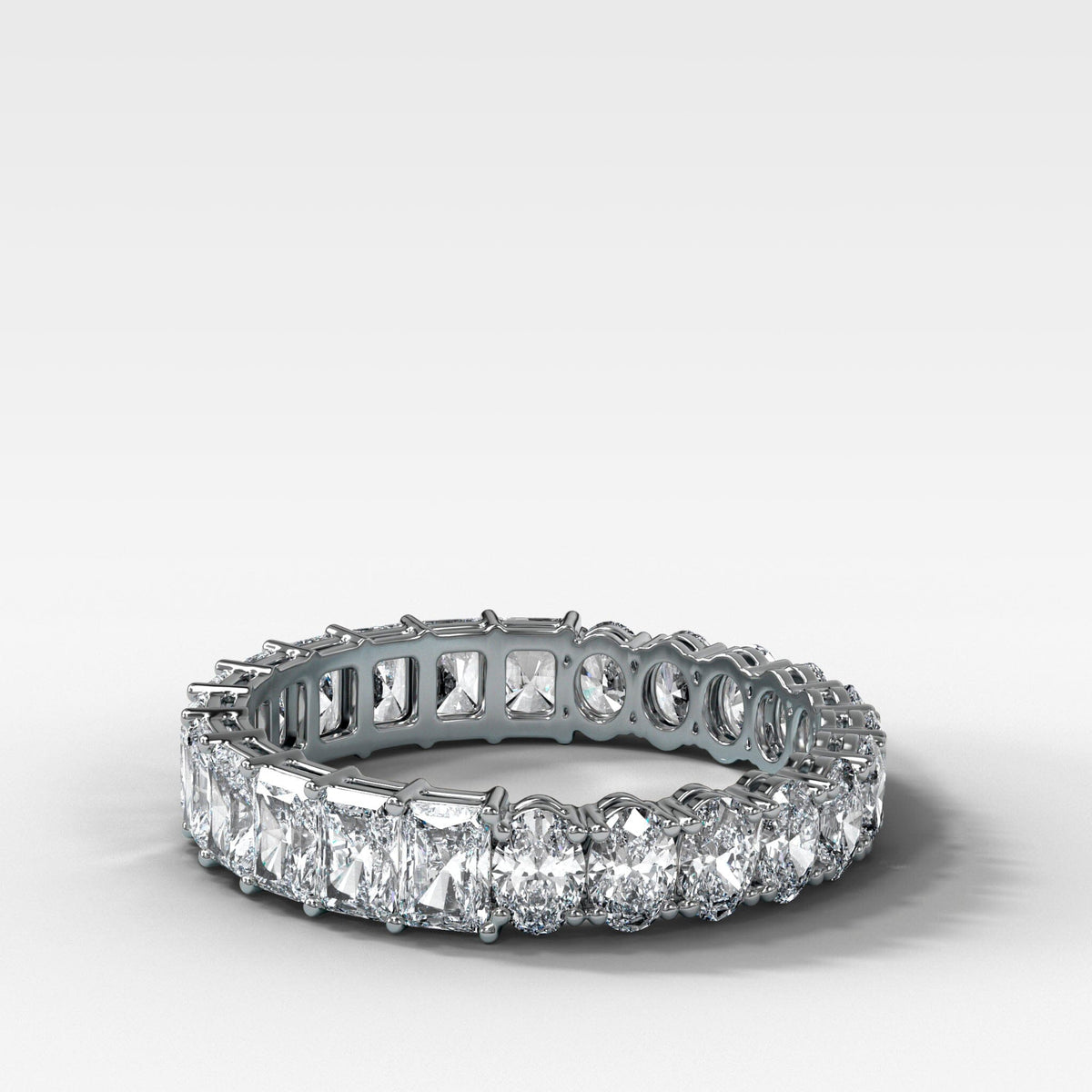18ct White Gold Diamond 9 Stone Eternity Ring | Autumn and May